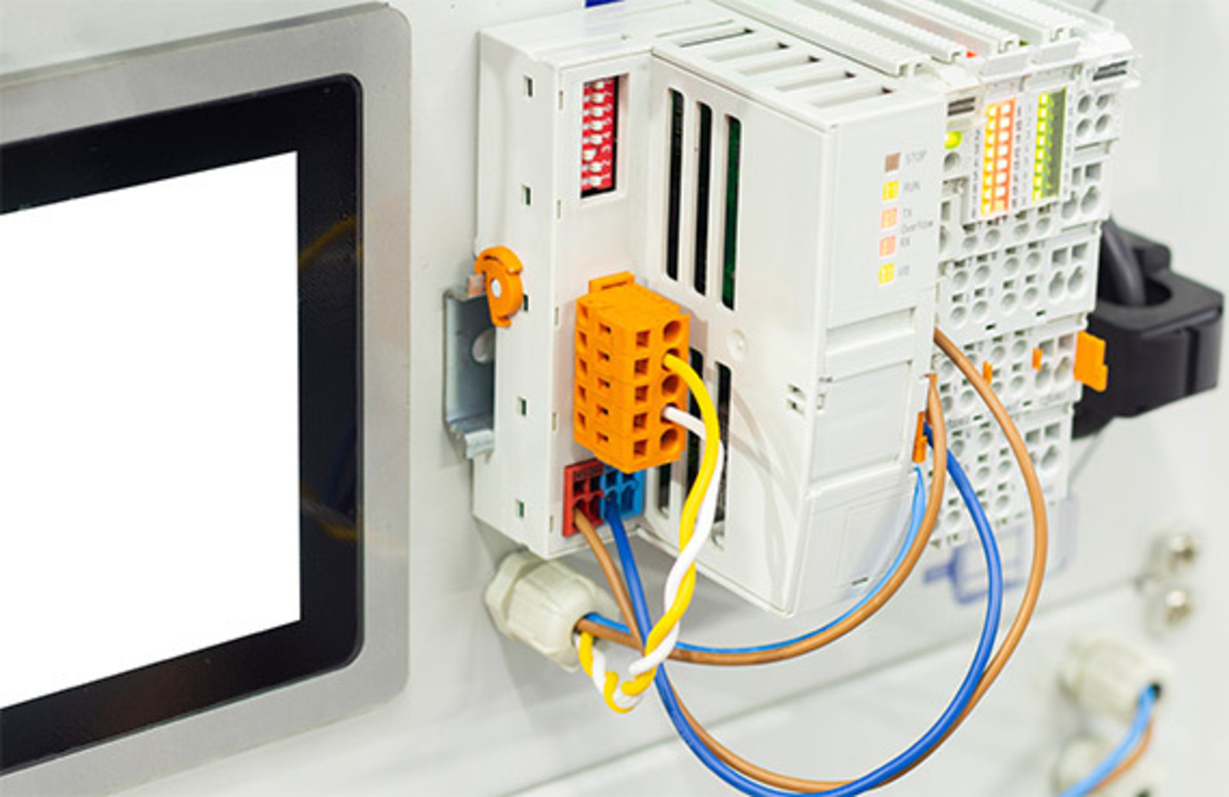 A programmable logic controller (PLC) is an electronic device used to control and automate industrial processes.