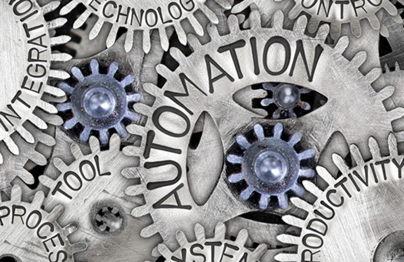 A group of gears with the word 'Automation' on them, symbolizing the concept of automated processes.