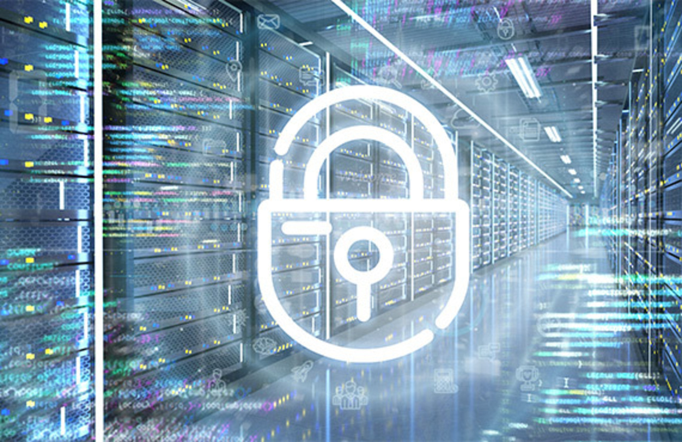A lock icon representing OT/ICS cybersecurity, symbolizing protection and security for industrial control systems.