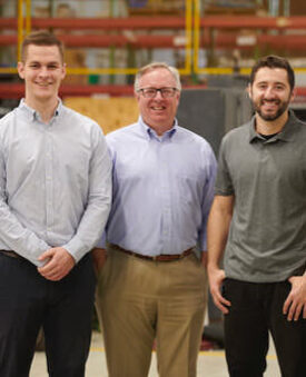 Four Proconex employees standing together at our headquarters in Royersford, PA.
