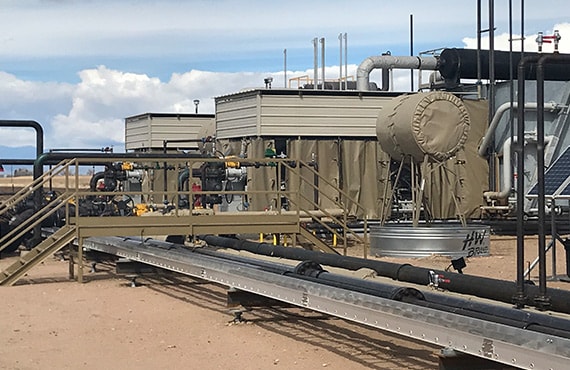 The movement of large volumes of gas requires the installation of compressors to increase pressure by reducing volume.  The movement of large volumes of gas requires the installation of compressors to increase pressure by reducing volume.