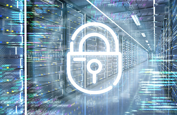 A lock icon representing OT/ICS cybersecurity, symbolizing protection and security for industrial control systems.
