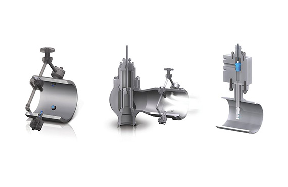 Fisher DMA desuperheater's gray metal plate with top holes for consistent load operations.