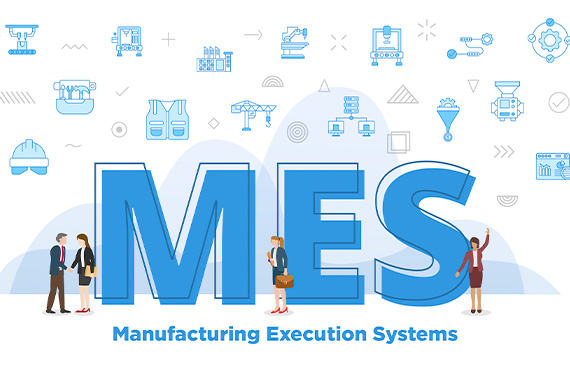 Conceptual image of Manufacturing Execution Systems in action