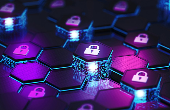 A closeup view of a closed lock emphasizing OT cybersecurity.