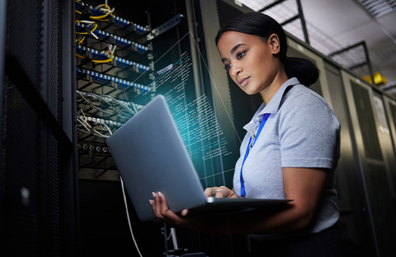 Plant operator managing OT cybersecurity in a manufacturing facility