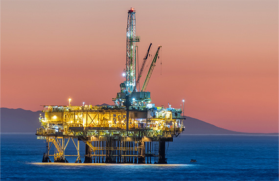 An offshore oil rig equipped with safety instrumented systems to prevent failures