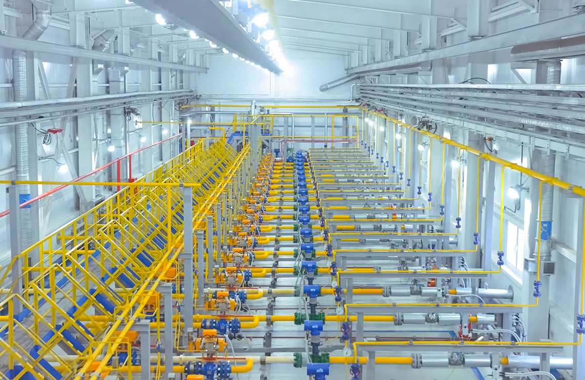 Valves and gas meters monitored by an automated health system
