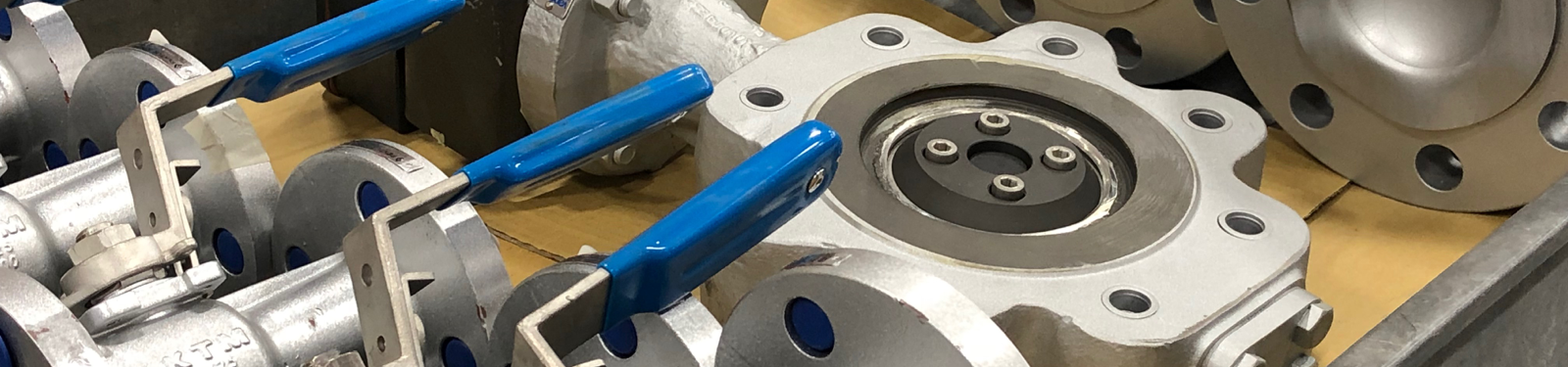 A close-up view of a metal component on an isolation valve